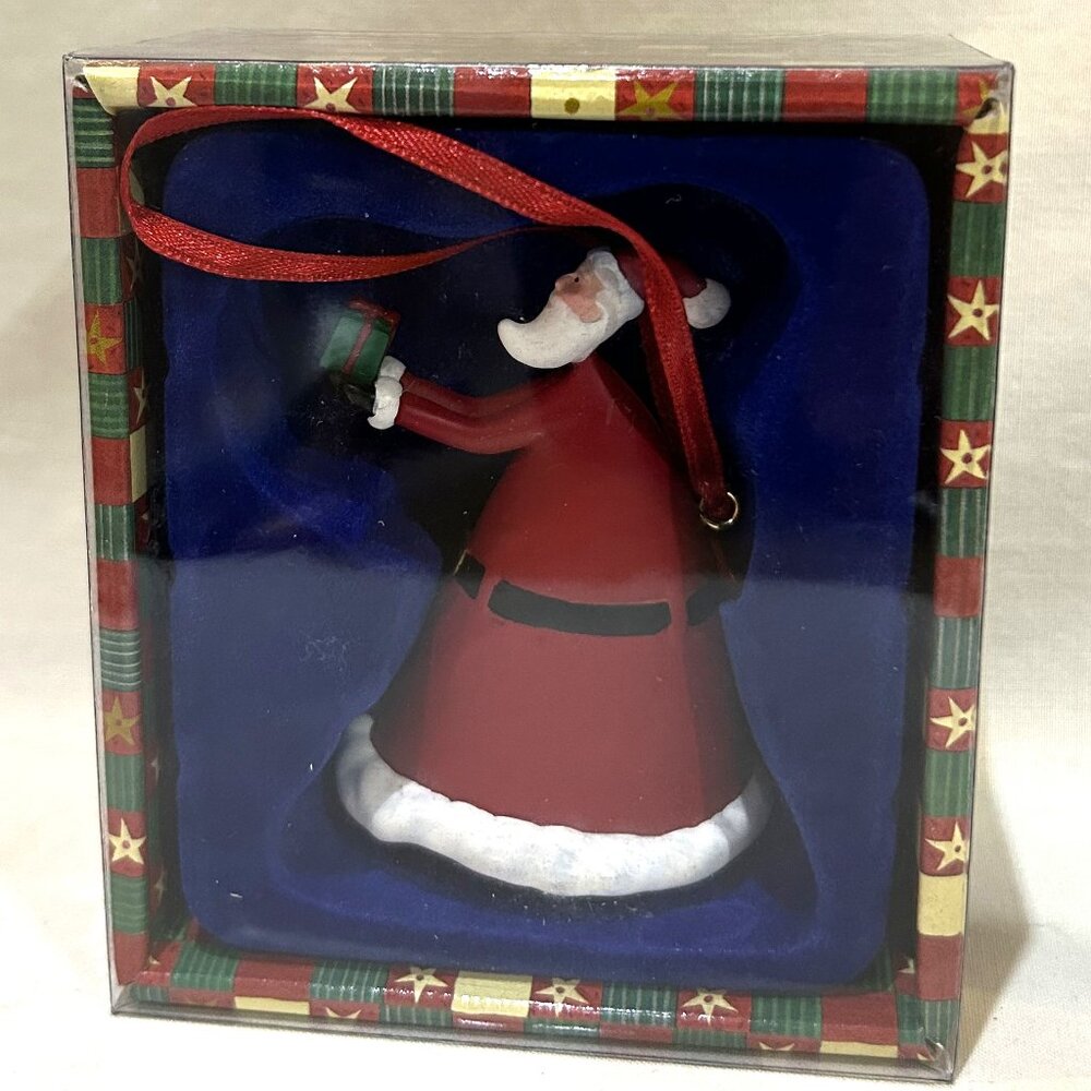 VTG Marcel Schurman Holiday Ornament Santa with Gift Original Box